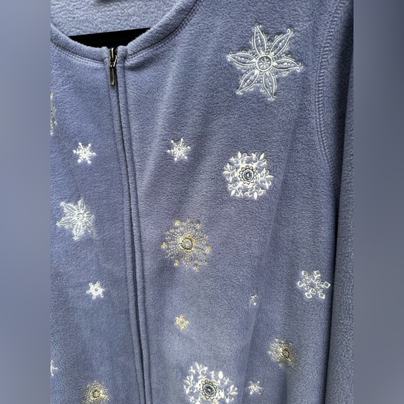 Vintage Croft & Barrow Lavender Embroidered Zip-Up Jacket - Picture 4 of 6